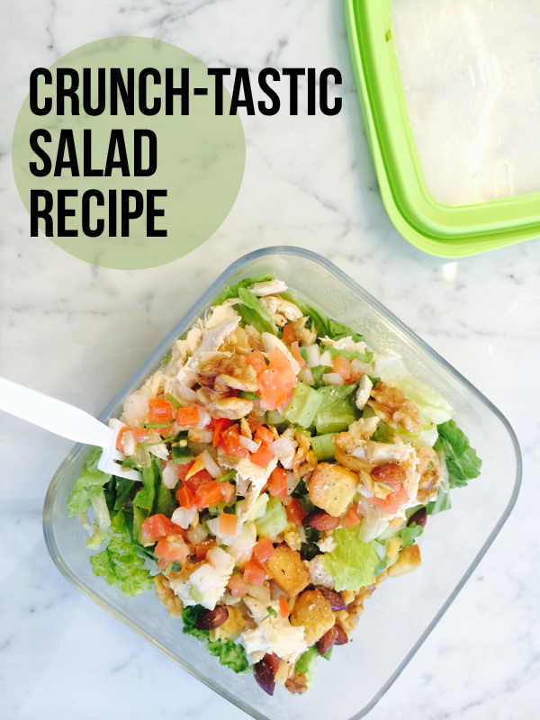 Crunch-tastic Easy Salad Recipe // Little Gold Pixel // Make the perfect crunchy salad, every time, by using this formula.