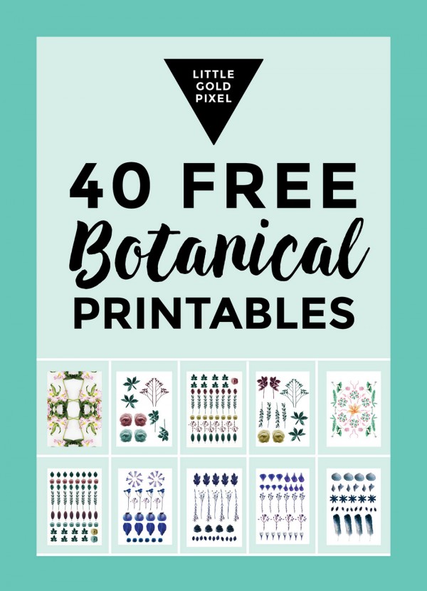 40 Free Botanical Printables • Little Gold Pixel