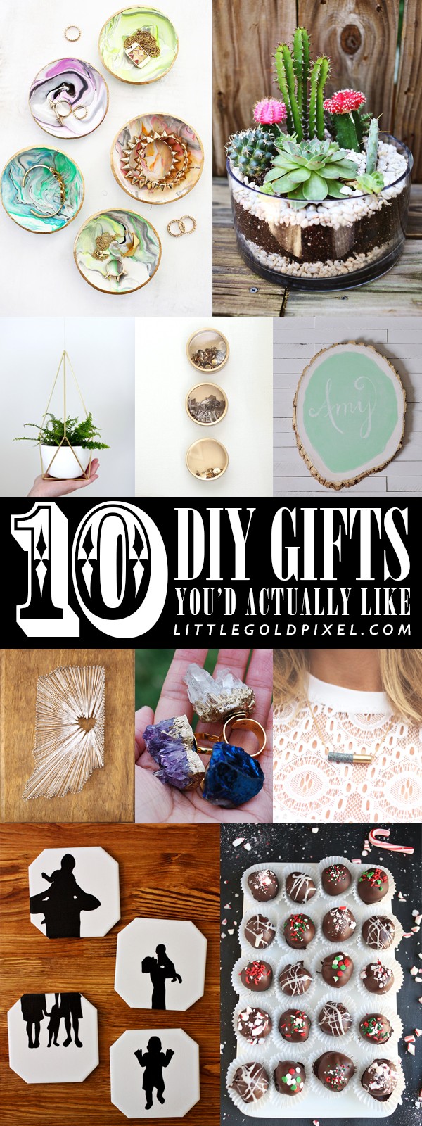 10 DIY Gifts You'll Actually Like • littlegoldpixel • Handmade gifts that won't make your loved ones cringe on the inside