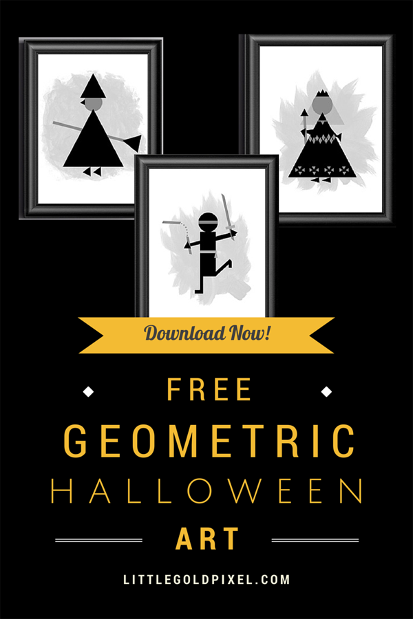 Free Geometric Halloween Printables • Little Gold Pixel