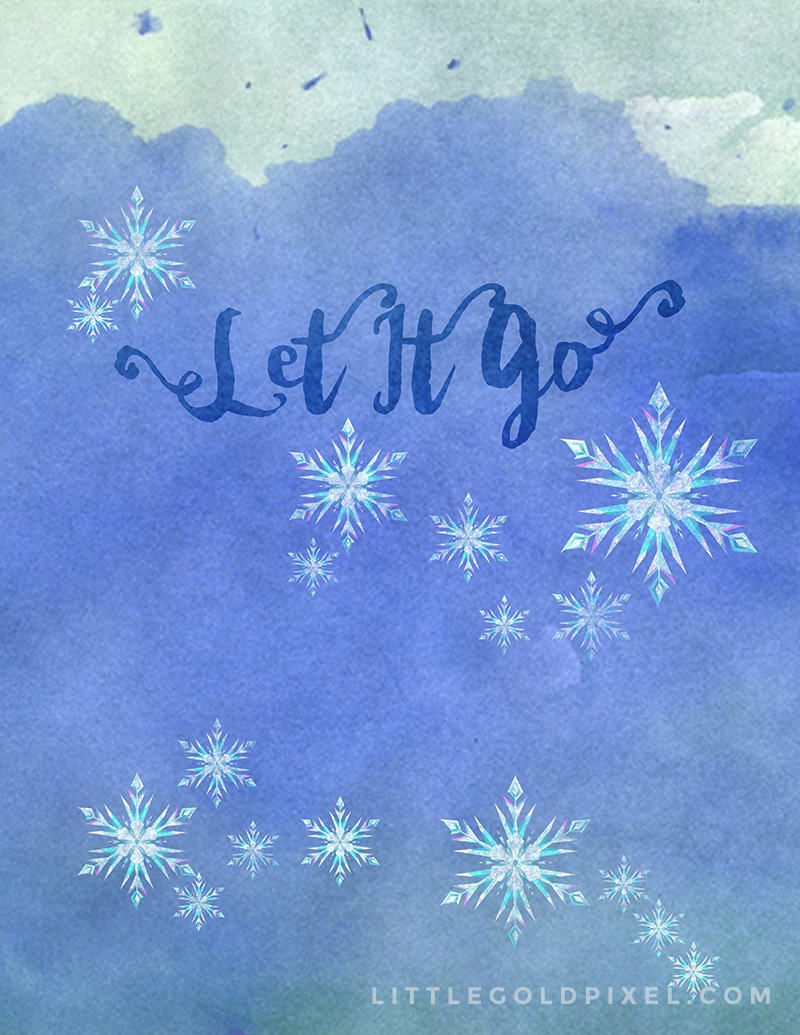 Frozen Let It Go Free Art Printables • Little Gold Pixel • A variation of my earlier printables, this time art directed by my 4-year-old daughter.