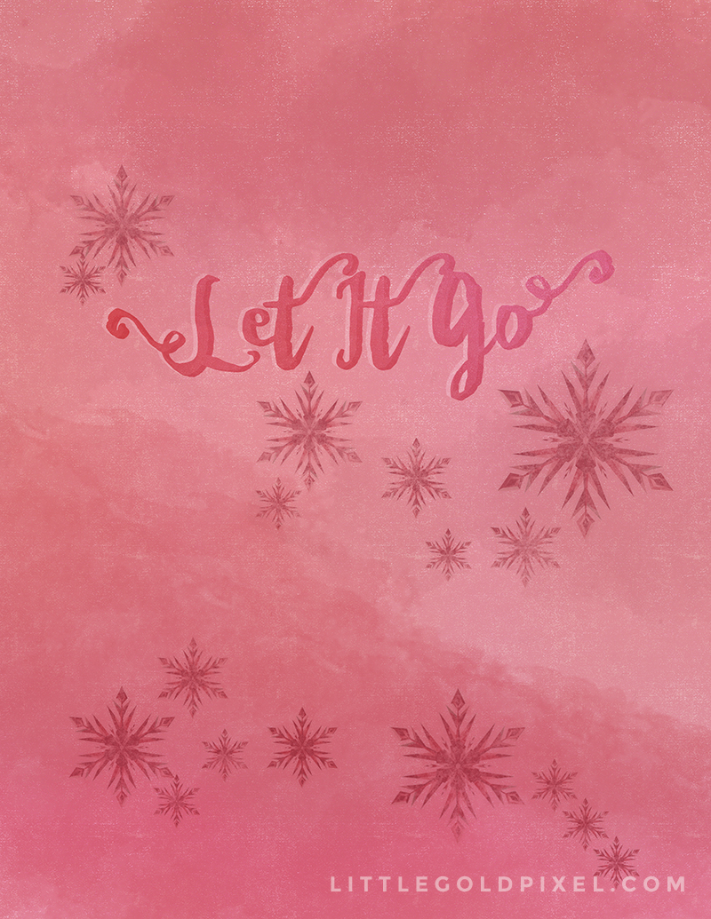 Frozen Let It Go Free Art Printables • Little Gold Pixel • A variation of my earlier printables, this time art directed by my 4-year-old daughter.