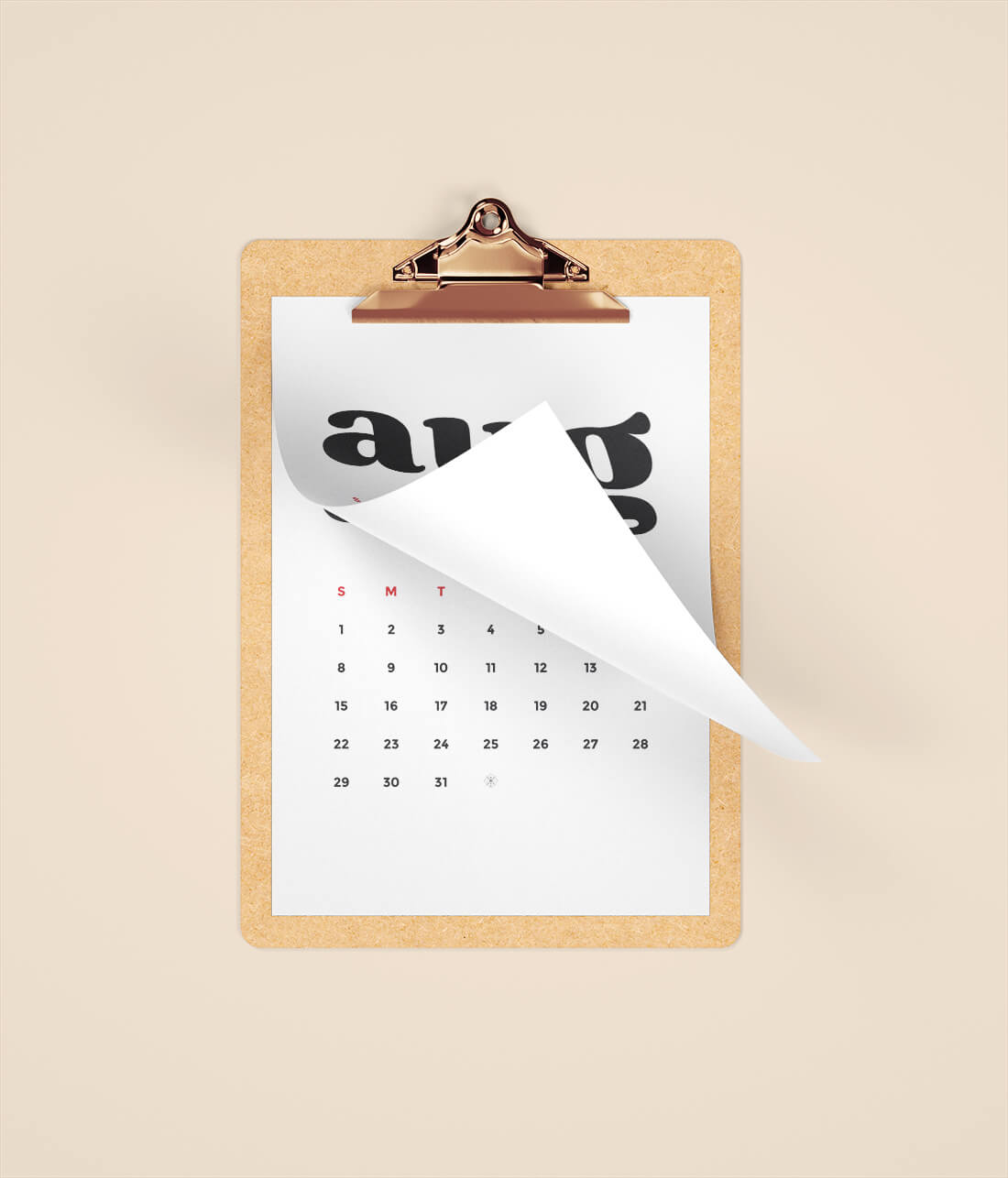 Little Gold Pixel • Free Printable 2021 Calendar • Download and print today! • Picture is a mockup of the 2021 calendar in a clipboard