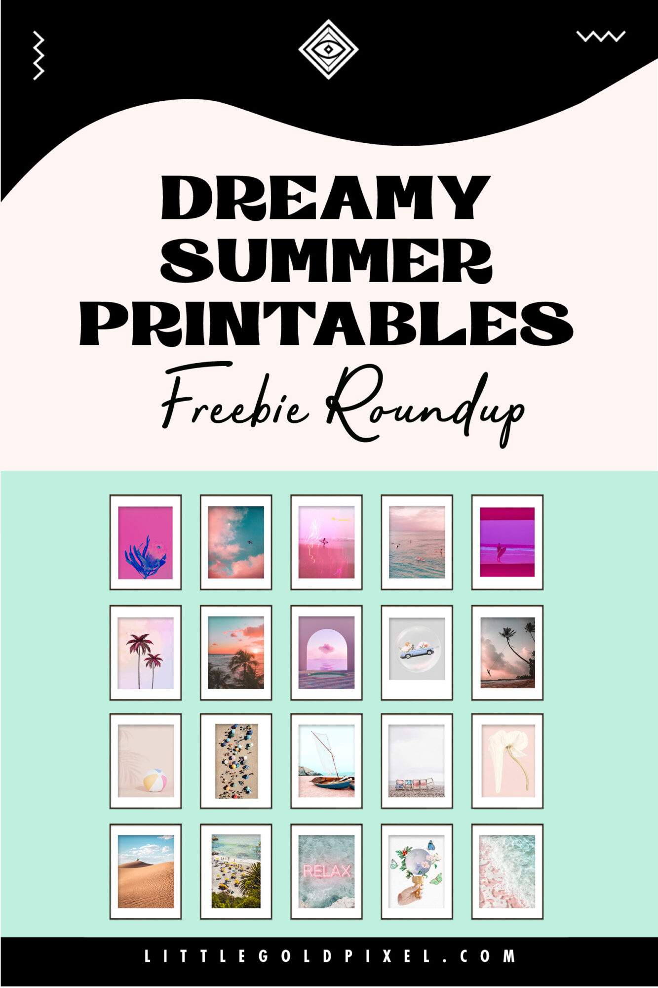 Dreamy Free Summer Art for Your Gallery Walls • Little Gold Pixel