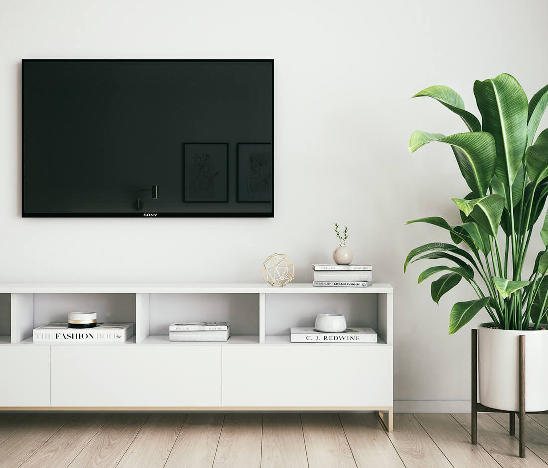 Don't leave your walls bare around the TV! • How to Decorate Around a TV • Little Gold Pixel