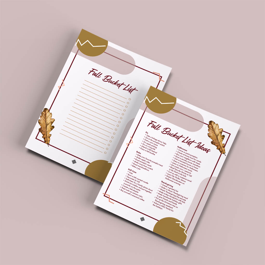40 Fall Bucket List Ideas + Free Printables • Little Gold Pixel