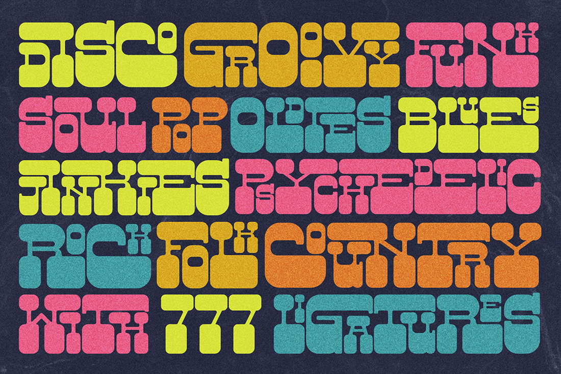 SATURDAY NIGHT • Retro Font Roundup • Little Gold Pixel • #psychedelic #groovy #hippie #retro #typography #type #typeface #fonts #graphicdesign #1970s #1960s