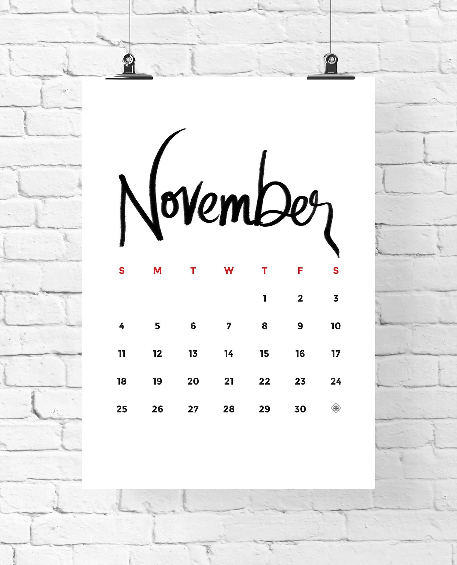Free Printable 2018 Calendar • Little Gold Pixel