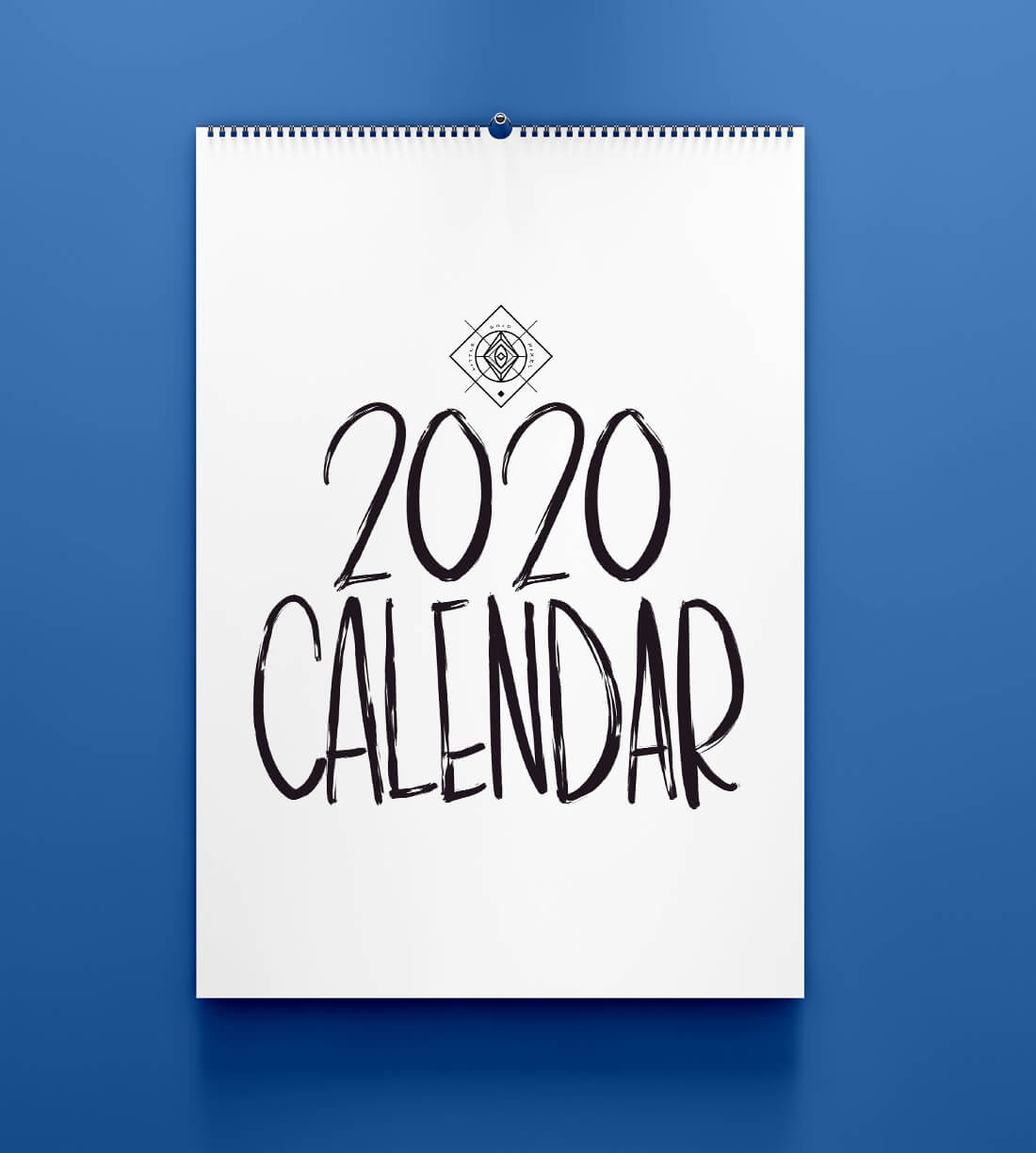 Free Printable 2020 Calendar • Little Gold Pixel #freebie #freeprintable #freecalendar #2020 #2020calendar #desktopcalendar #handlettering