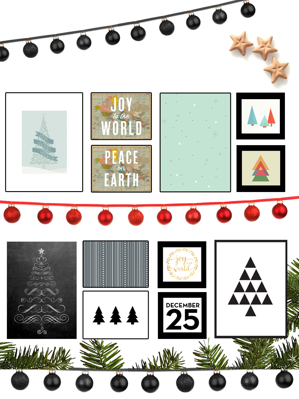 Free Christmas Printables to Spiffy Up Your Holiday Decor • littlegoldpixel.com • 35+ stylish, modern, minimal holiday finds!