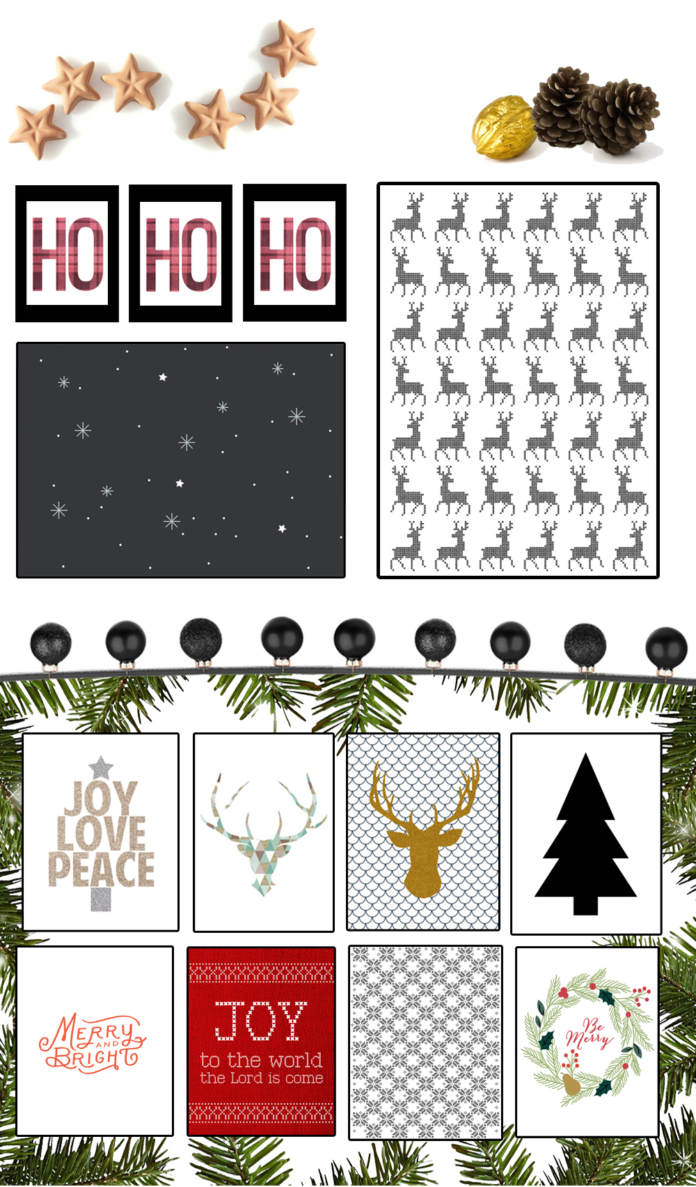 Free Christmas Printables to Spiffy Up Your Holiday Decor • littlegoldpixel.com • 35+ stylish, modern, minimal holiday finds!