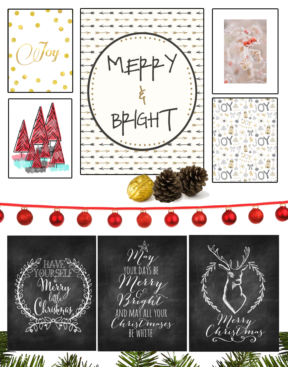 Free Christmas Printables to Spiffy Up Your Holiday Decor • littlegoldpixel.com • 35+ stylish, modern, minimal holiday finds!