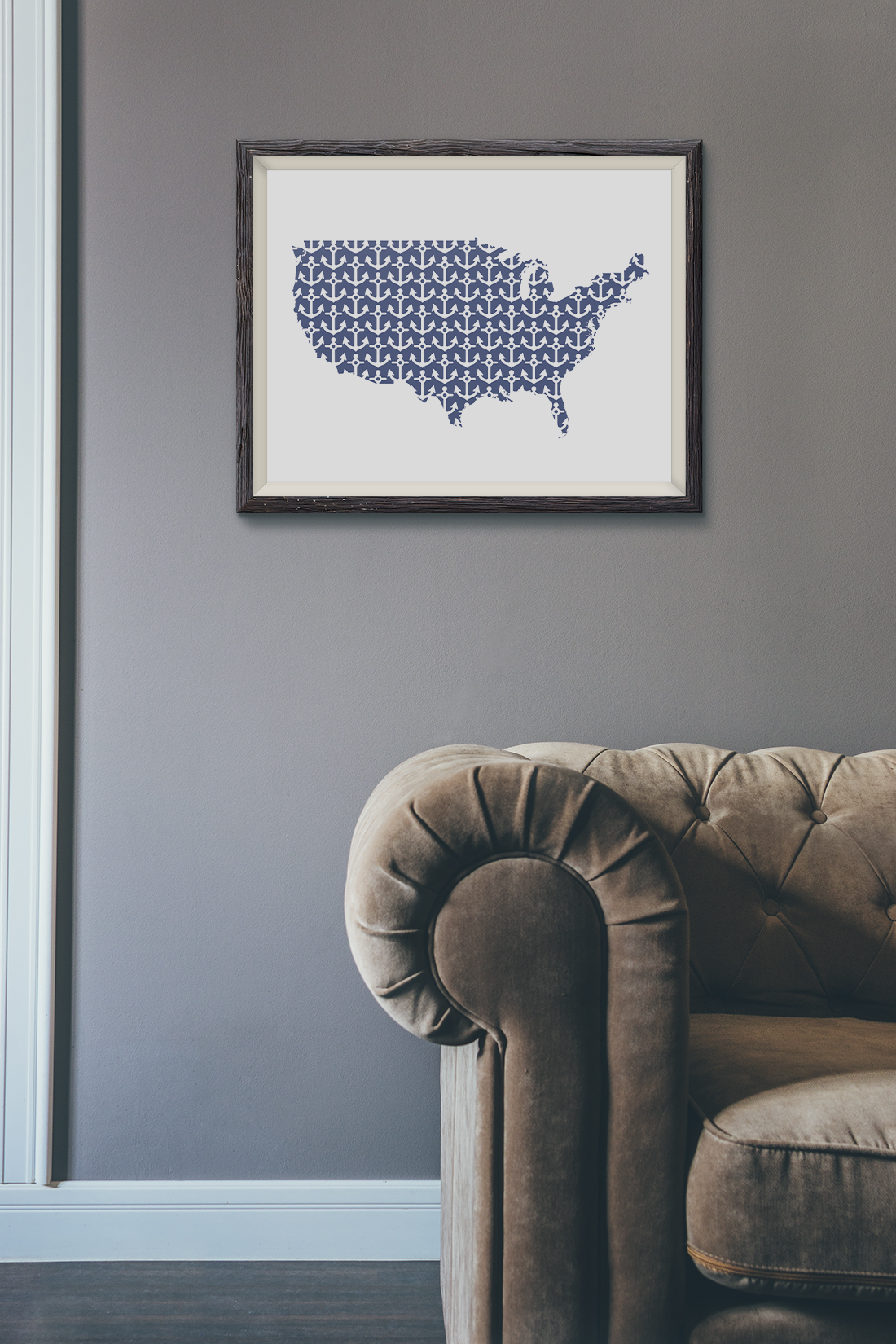 4th of July Anchors Away Map Printable • Little Gold Pixel