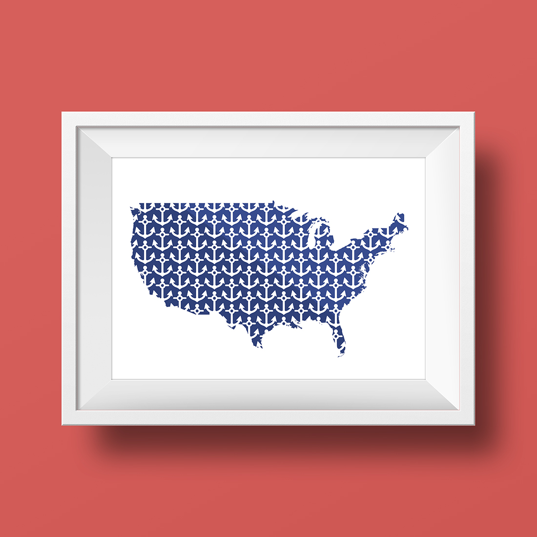 4th of July Anchors Away Map Printable • Little Gold Pixel