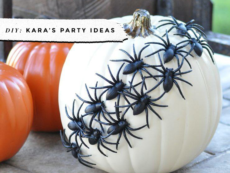 Black & White Pumpkins: Easy, Minimal, No-Carve Ideas • Little Gold Pixel • photo via Kara's Party Ideas