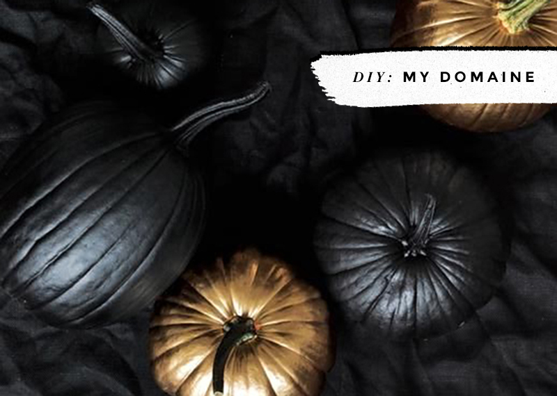 Black & White Pumpkins: Easy, Minimal, No-Carve Ideas • Little Gold Pixel • photo via My Domaine