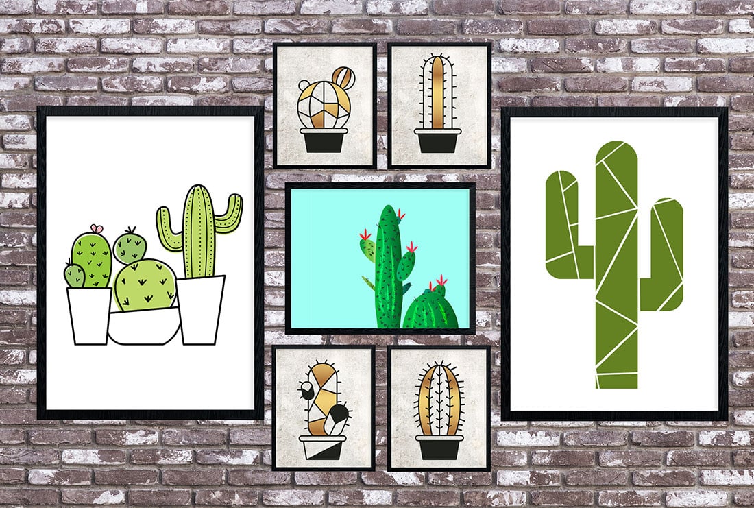 Cactus Art Roundup: 55 Awesome Free Printables • Little Gold Pixel