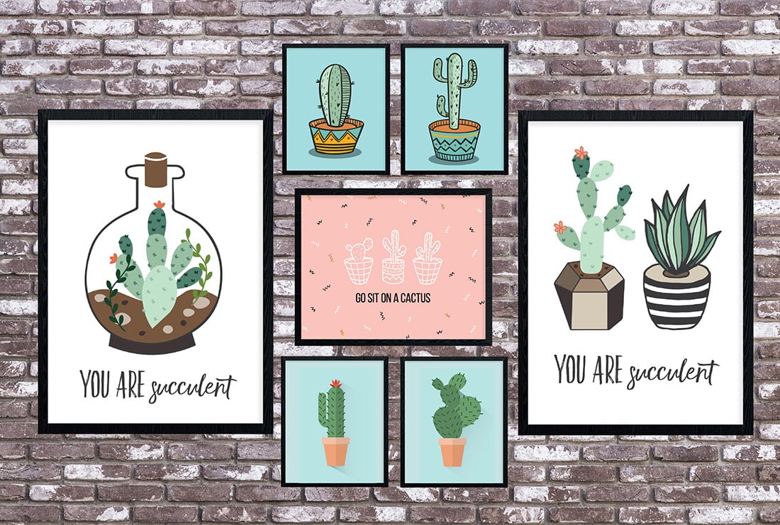 Cactus Art Roundup: 55 Awesome Free Printables • Little Gold Pixel