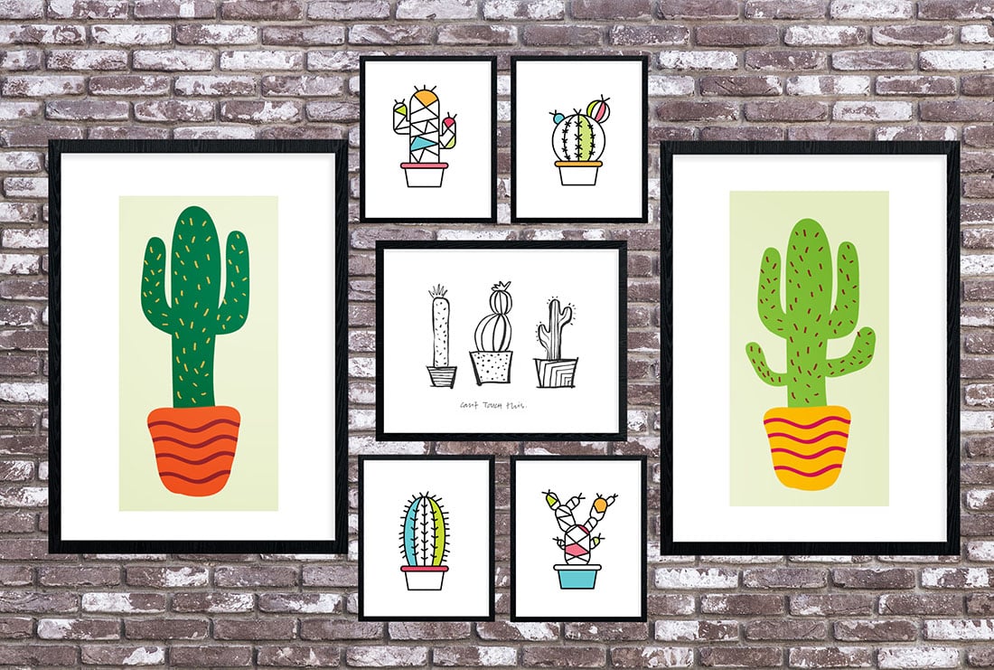 Cactus Art Roundup: 55 Awesome Free Printables • Little Gold Pixel