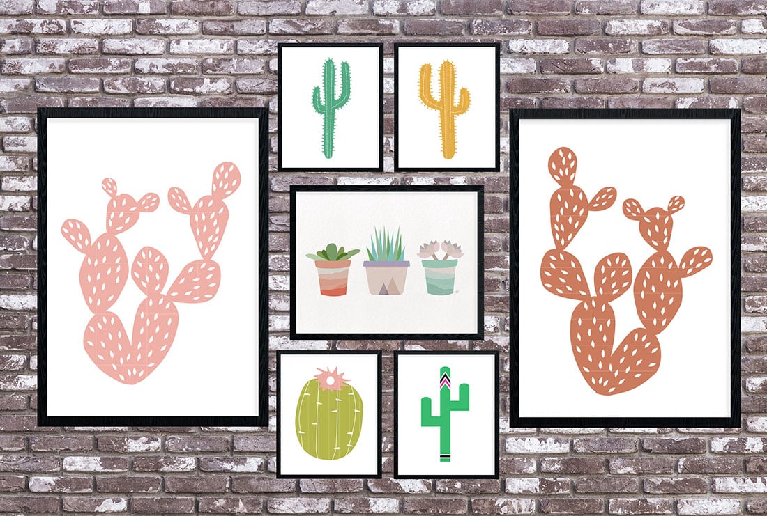 Cactus Art Roundup: 55 Awesome Free Printables • Little Gold Pixel