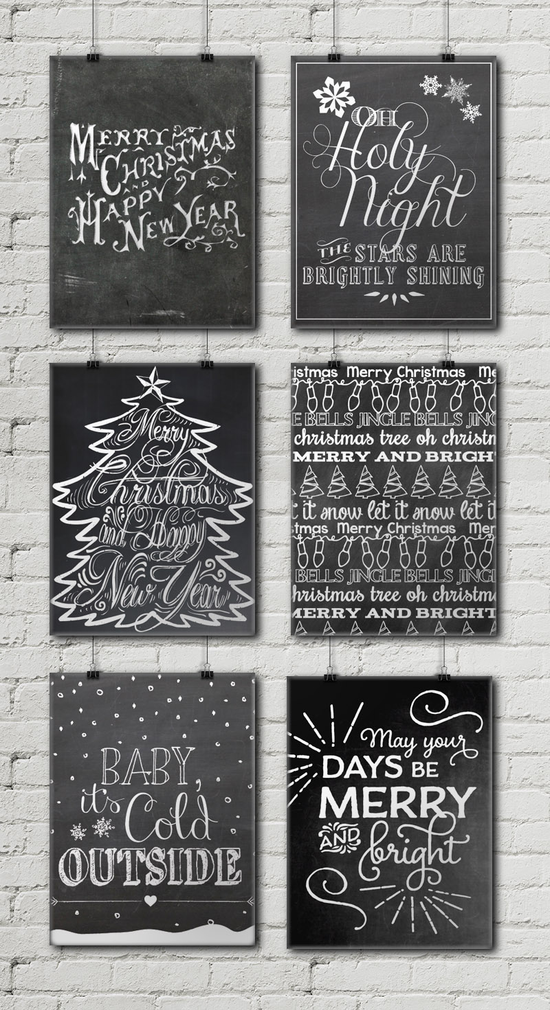 christmas chalkboard wall art