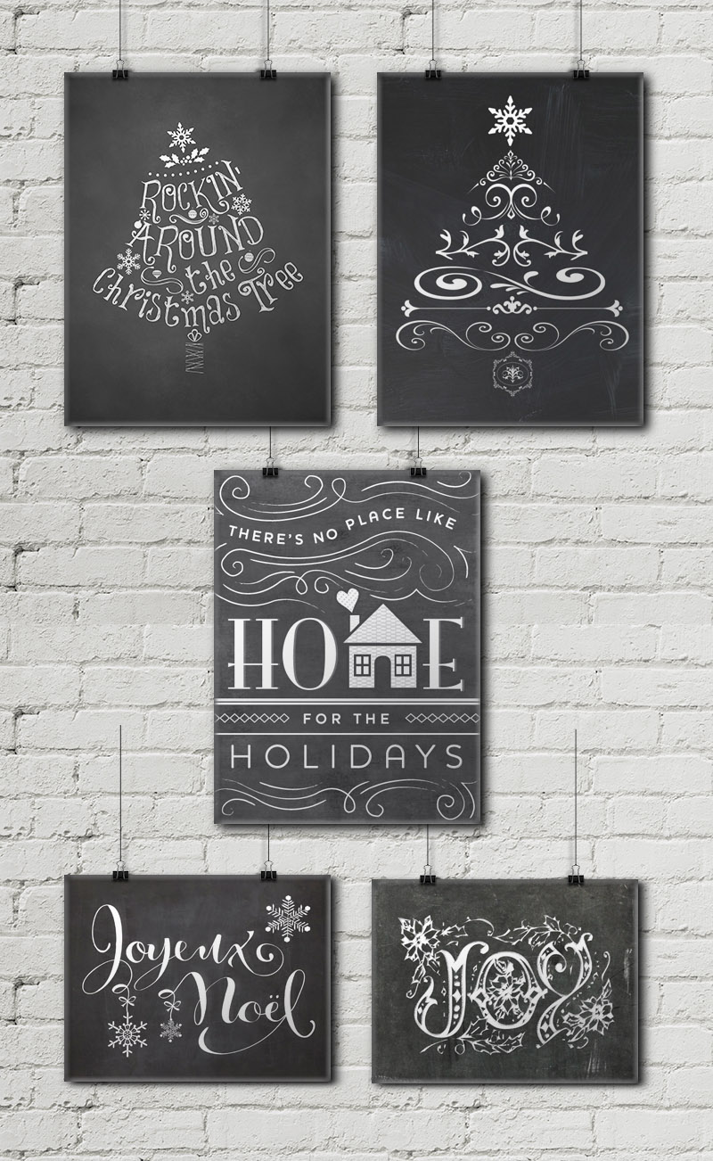 christmas chalkboard wall art