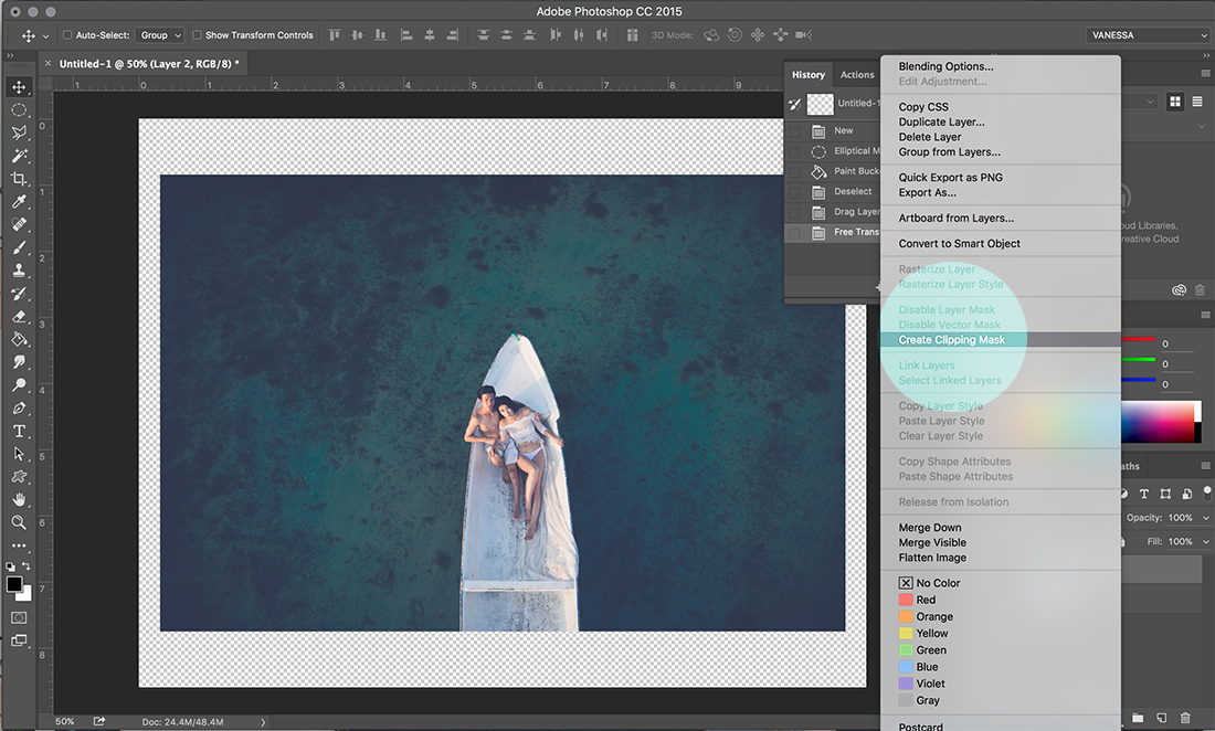 How to Create a Circle Photo Using Photoshop Clipping Masks • Little Gold Pixel