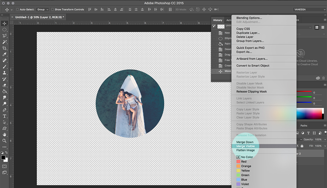 How to Create a Circle Photo Using Photoshop Clipping Masks • Little Gold Pixel