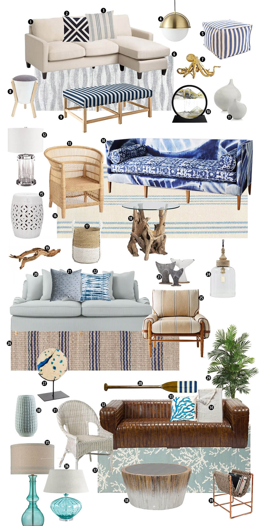 8 Signs Modern Coastal Decor is the Right Home Style for You • Little Gold Pixel • Click through to find out if you're compatible with coastal decor!