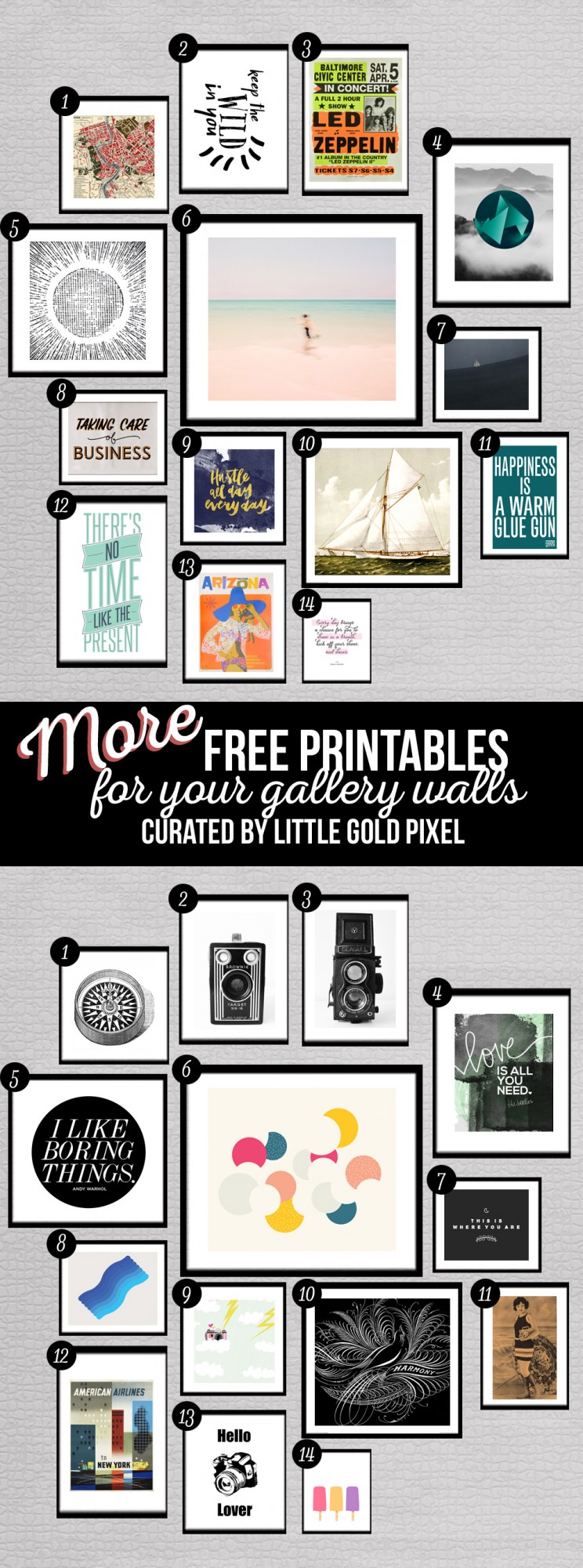 28 More Free Prints for Wall Art • Little Gold Pixel