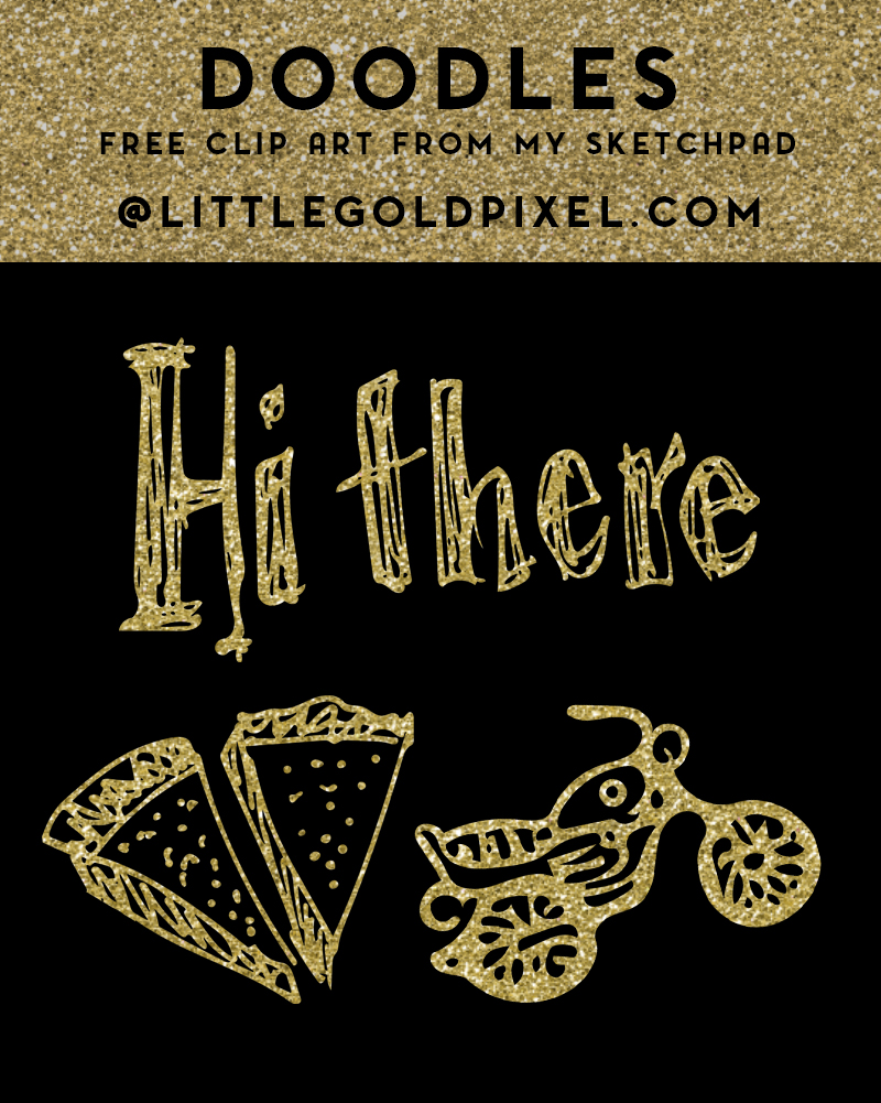 Doodles: Free Clip Art from My Sketchpad • Little Gold Pixel