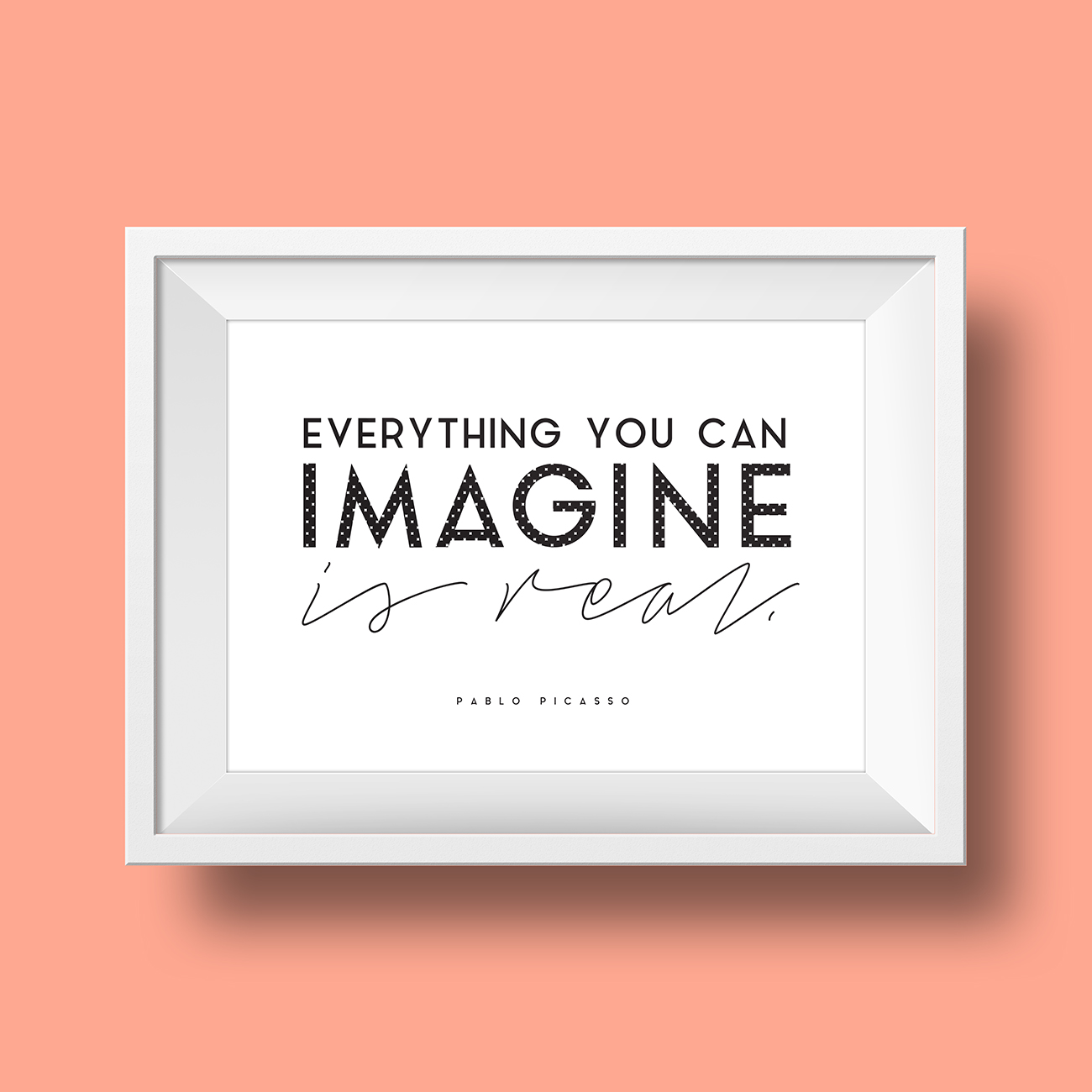 Picasso Quote Everything You Can Imagine Free Art Printable / Freebie Fridays • Little Gold Pixel