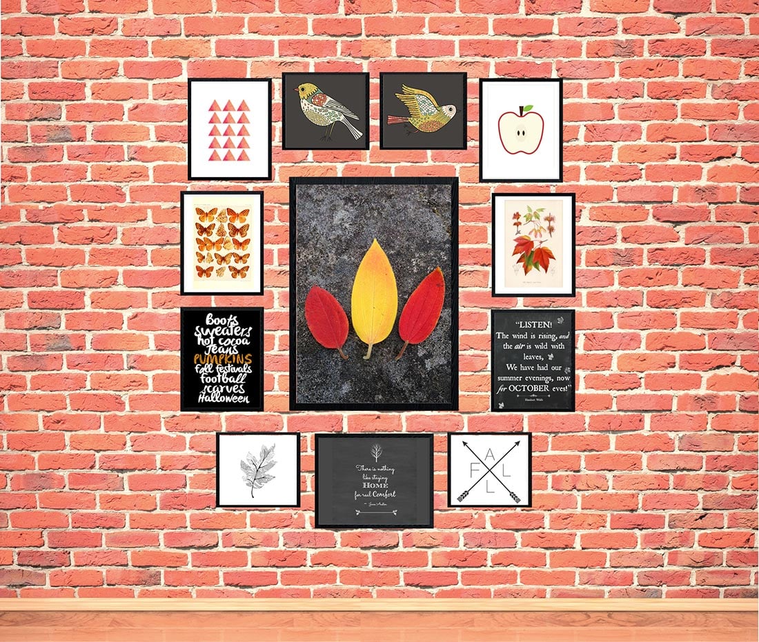 Fall Gallery Wall: 12 Bold & Modern Free Printables • Little Gold Pixel • #fallgallerywall #fallprintables #freeart #freeartprintables #freebies #halloween #autumn #october