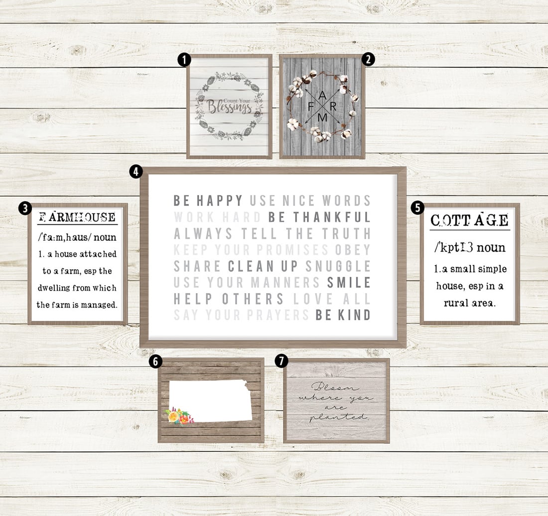 40+ Free Farmhouse Printables for that Fixer Upper Vibe • Little Gold Pixel