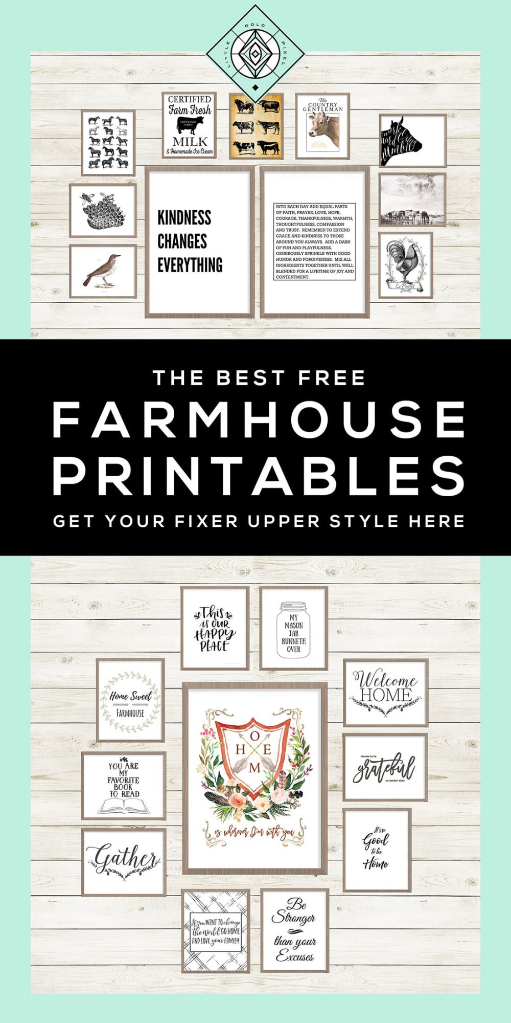 40+ Free Farmhouse Printables for that Fixer Upper Vibe • Little Gold Pixel