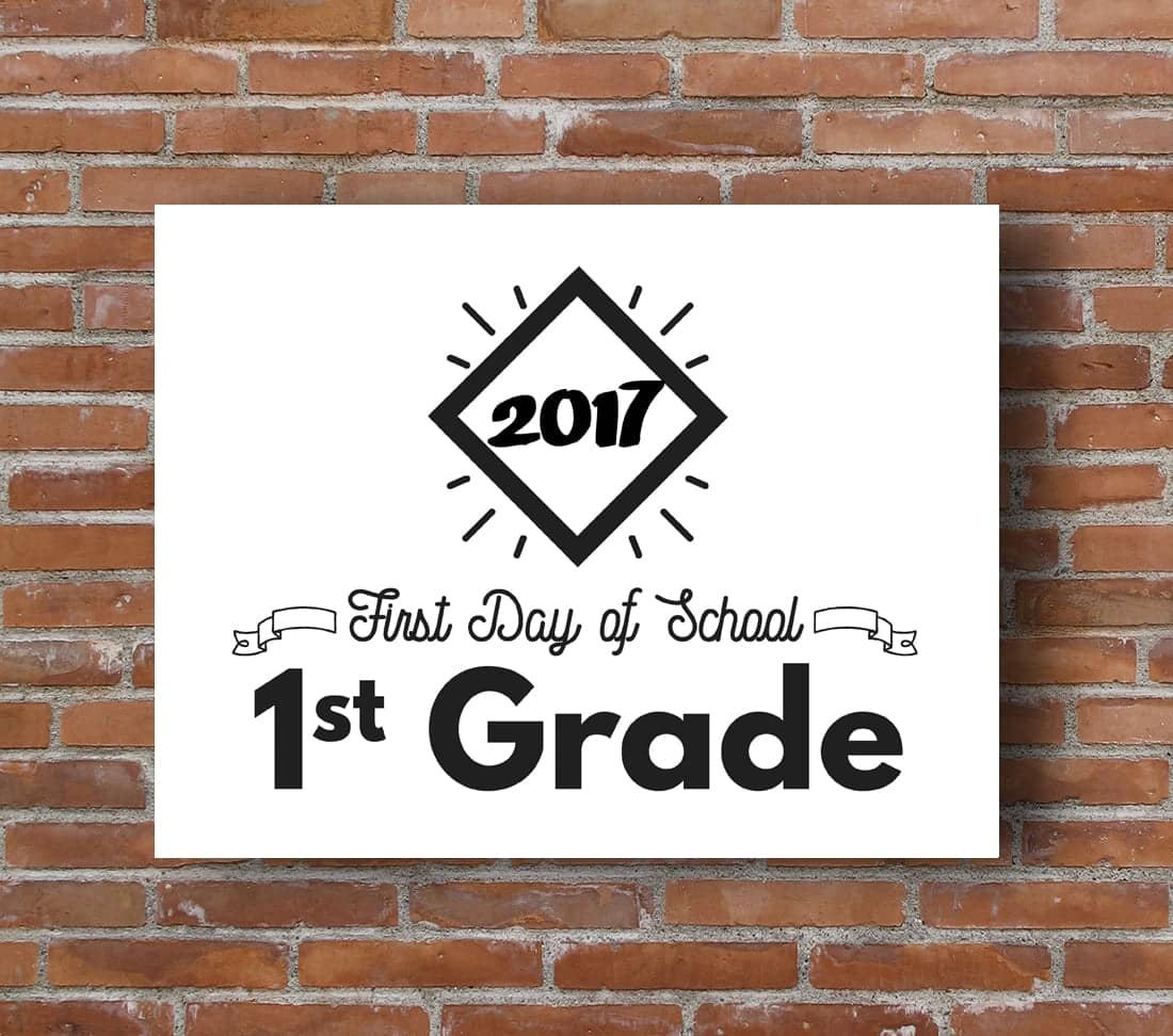 Download these Customizable First Day of School Free Printables, perfect for printing out no matter the year and updating on the fly with a Sharpie! Voila! • Little Gold Pixel