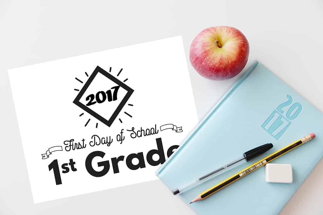 Download these Customizable First Day of School Free Printables, perfect for printing out no matter the year and updating on the fly with a Sharpie! Voila! • Little Gold Pixel