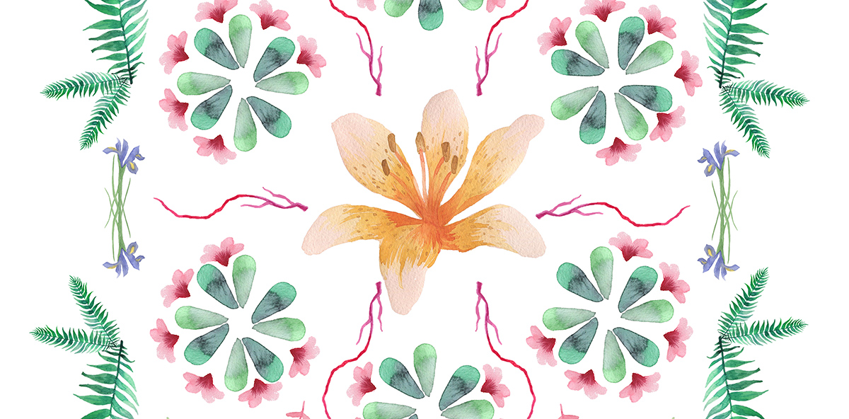 Floral Rorschach Free Art Printable