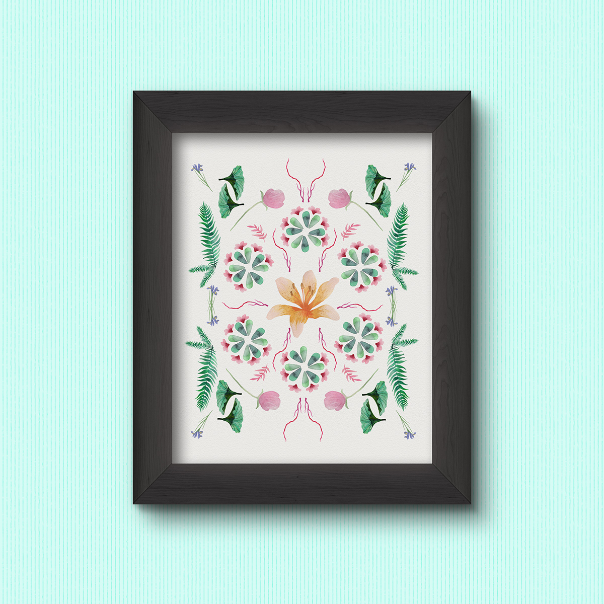 Floral Rorschach Free Art Printable / Freebie Fridays • Little Gold Pixel