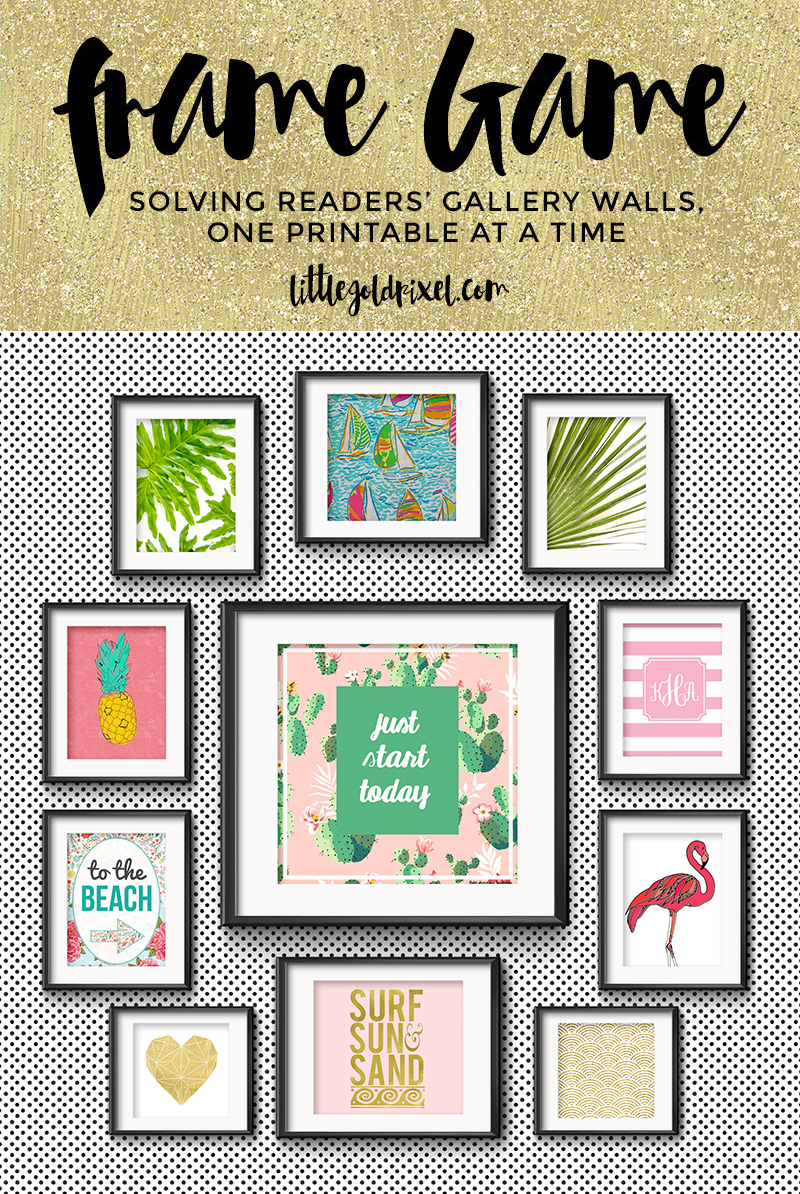 Frame Game: Beachy Keen Gallery Wall for a Preppy Collegian • Little Gold Pixel