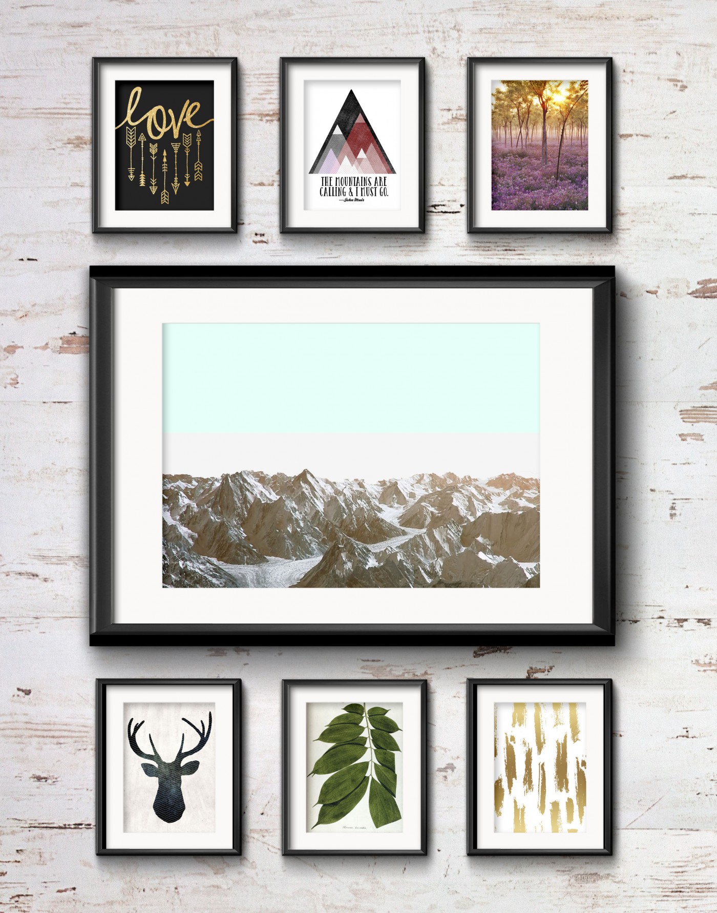 Frame Game: Cozy Rustic Vibe for a Cabin Gallery Wall • Frame Game is an occasional series in which I take readers' gallery wall requests and find art that fits their personalities • Little Gold Pixel