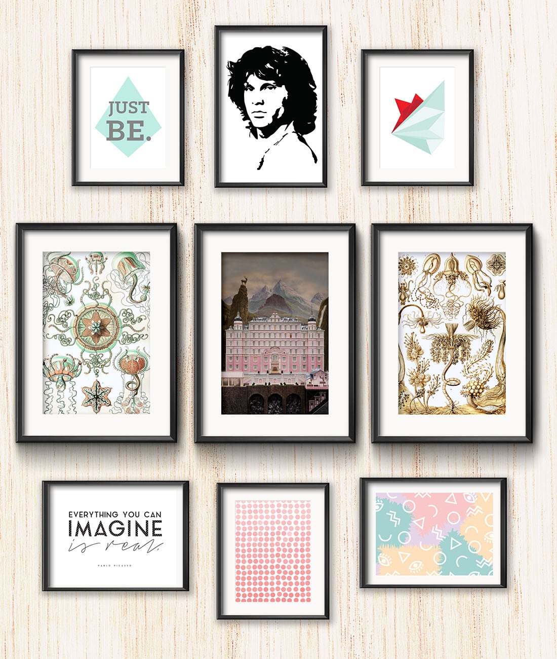 California Beach Vibe Gallery Wall • Frame Game is an occasional series in which I take readers' gallery wall requests and find art that fits their personalities • Little Gold Pixel