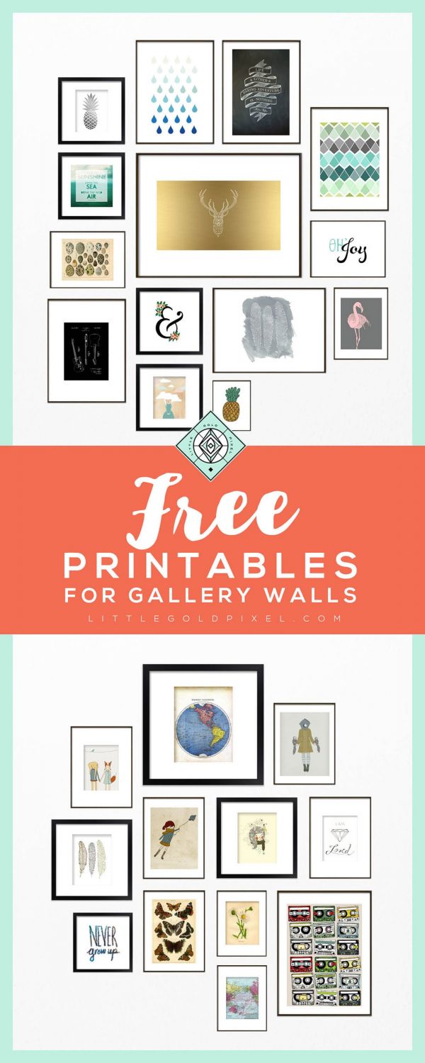 Roundup: Free Printables for Gallery Walls • Little Gold Pixel