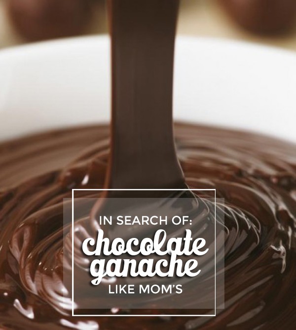 In Search of Mom's Perfect Chocolate Ganache • In which I hunt down clues on how to re-create my mom's perfect chocolate ganache. I uncover some recipes that are worthy of experimentation • littlegoldpixel.com