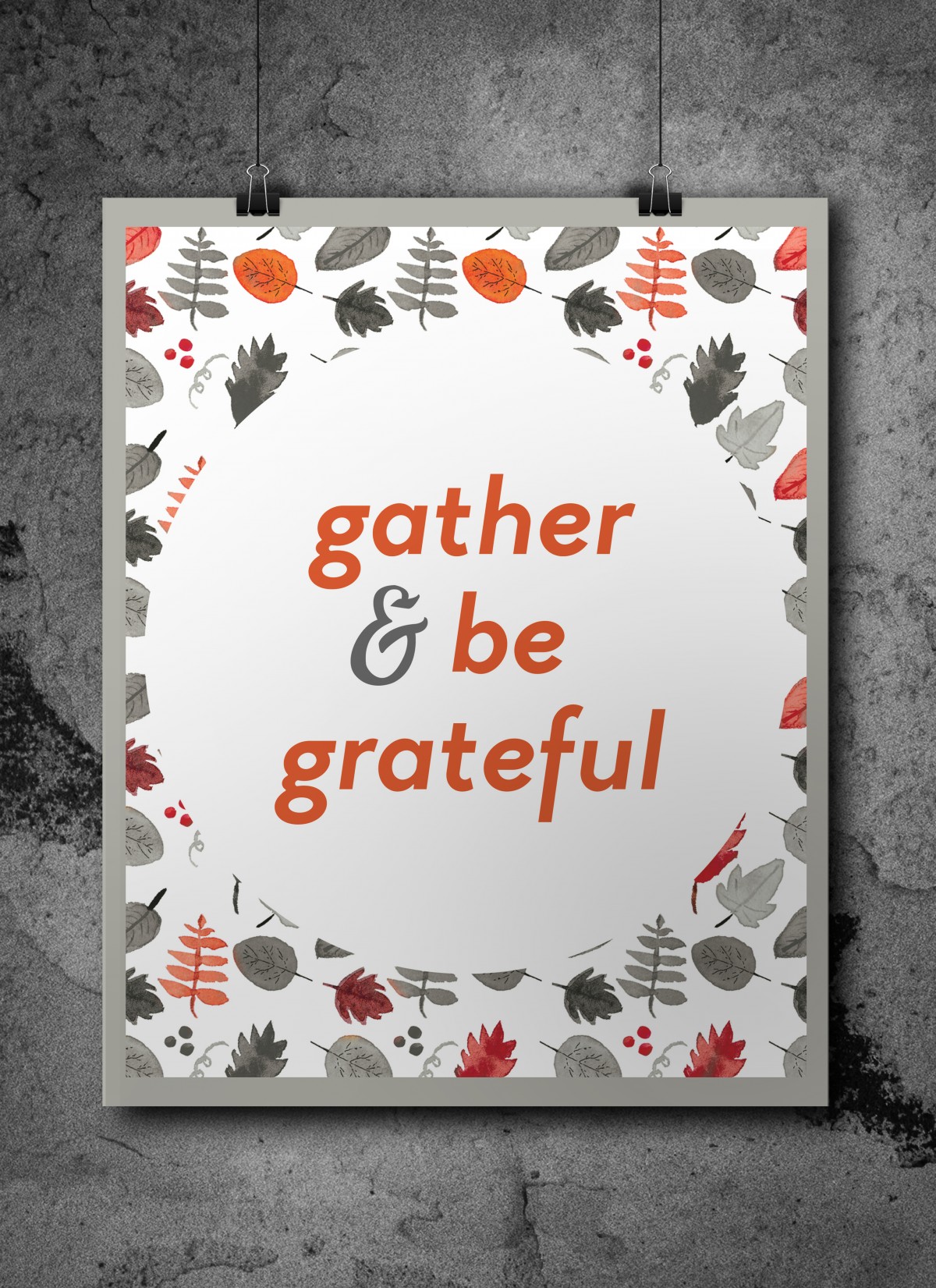 Free Thanksgiving Printables • Gather & Be Grateful • Little Gold Pixel • Download these Gather and Be Grateful Free Thanksgiving Printables for your holiday decor as part of Little Gold Pixel's weekly Freebie Friday series. • #gather #freebie #freeprintable #freebiefriday #thanksgiving 