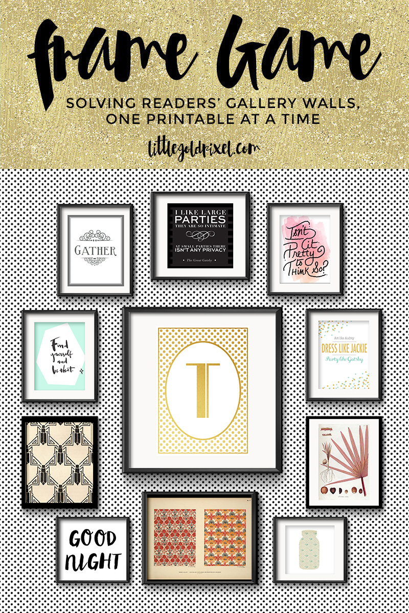 Frame Game: Grand Art Deco Charm for a Gatsby Fan • Frame Game is an occasional series in which I take readers' gallery wall requests and find art that fits their personalities • Little Gold Pixel • littlegoldpixel.com