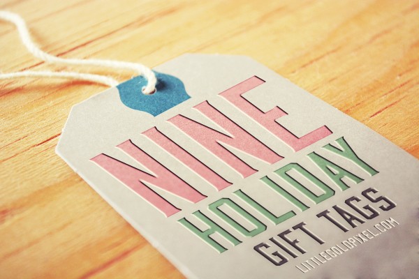 Easy & Free Modern Holiday Gift Tags • littlegoldpixel.com • Nine fun, mod gift tags available in a free printable