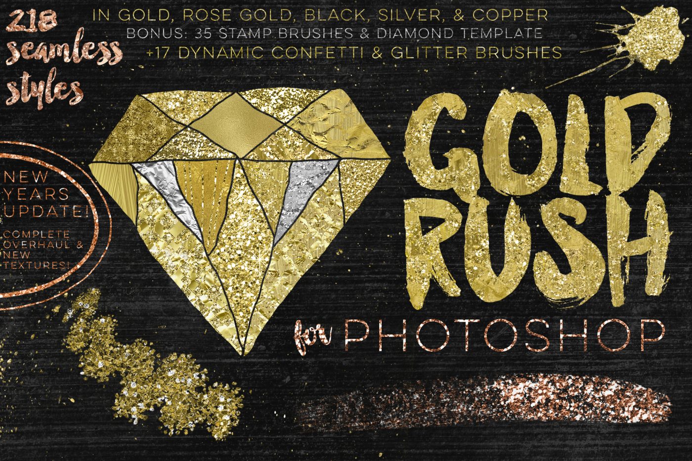 Top 5 Design Tools • Little Gold Pixel • Gold Rush Brush Kit