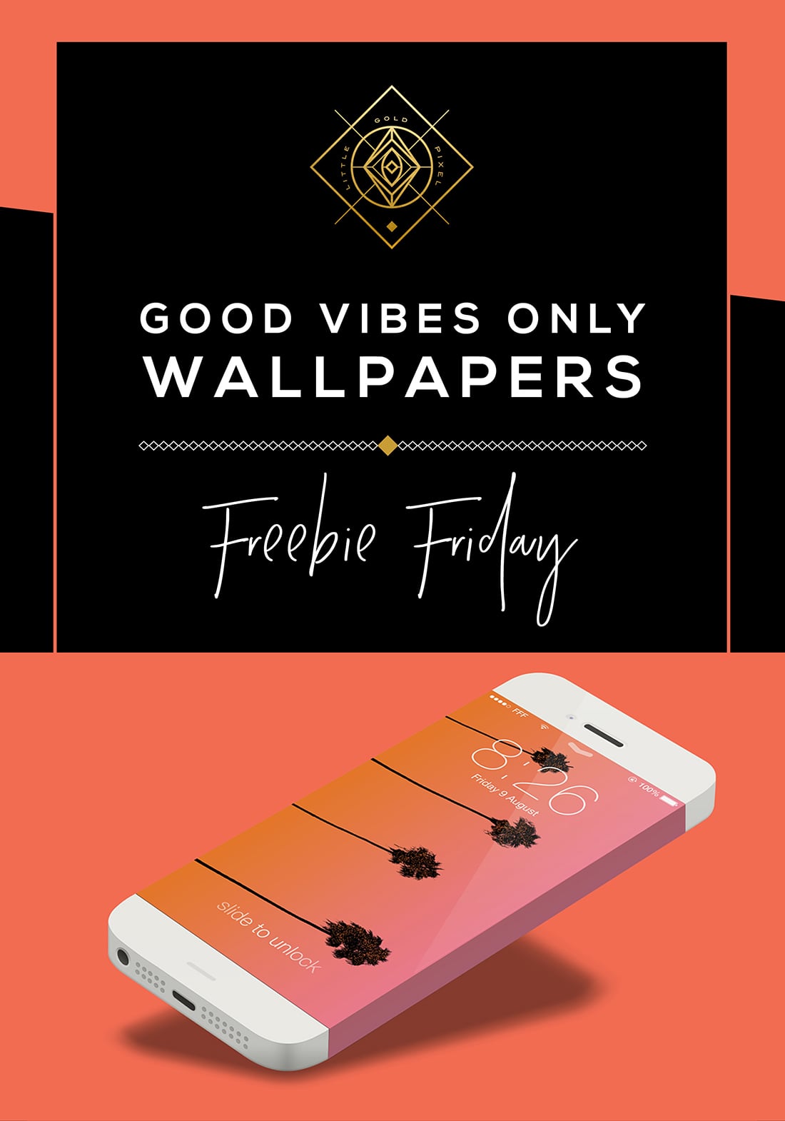 Good Vibes Only Free Wallpaper / Freebie Fridays • Little Gold Pixel