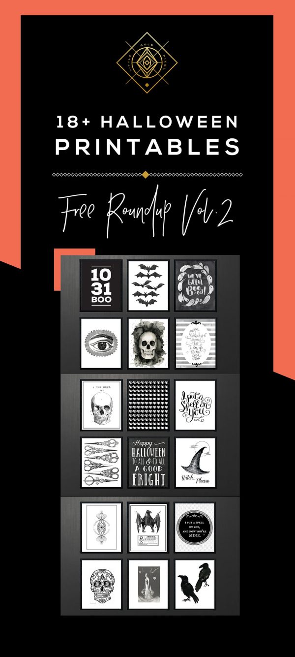 Free Halloween Printables Roundup Vol. 2 • Little Gold Pixel